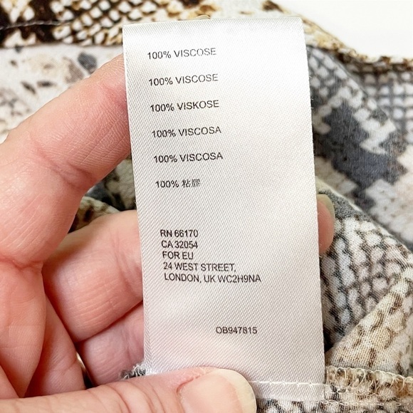 Anthropologie Maeve Juno Printed‎ Dress XS reptile snake neutral beige snakeskin - Picture 12 of 14
